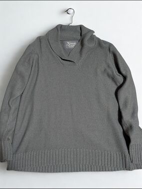 Natural Reflections Men's Gray Turtleneck Knit Sweater